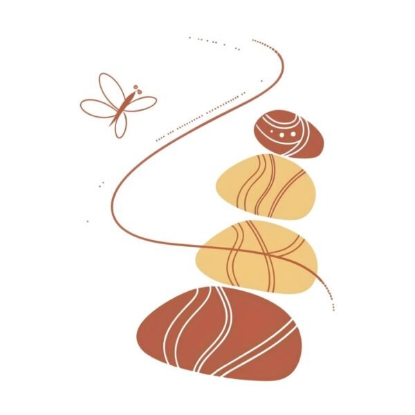 Boho style butterfly poster featuring a delicate butterfly design with earthy tones, perfect for adding a whimsical touch to your space.