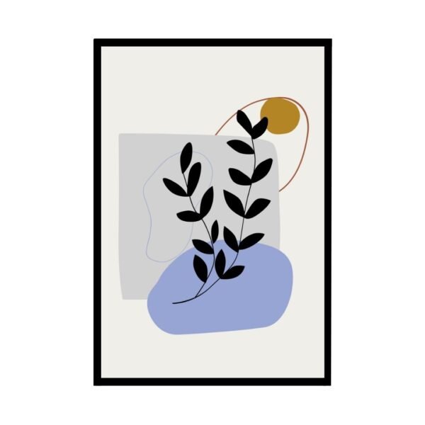 Neutral boho-style flower illustration elegant botanical print perfect for living rooms or bedrooms.