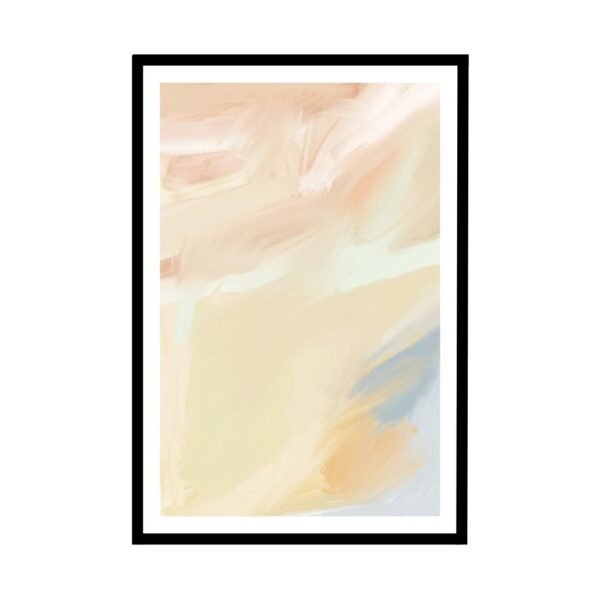 Calming pastel abstract brushstroke wall art for a serene home.