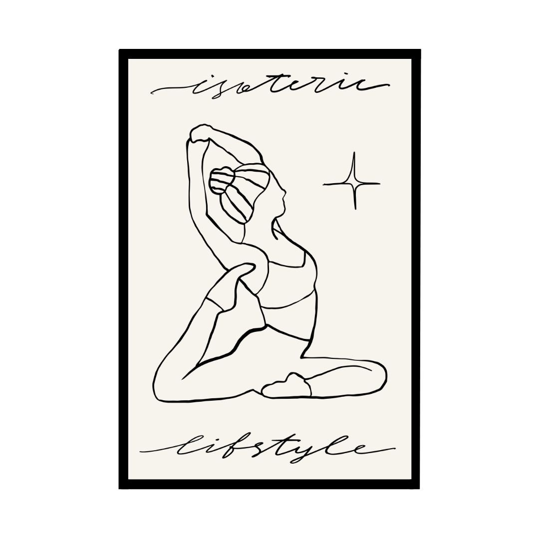 Isoteric Lifestyle Yoga Poster - Minimalist Yoga Art for Home Decor