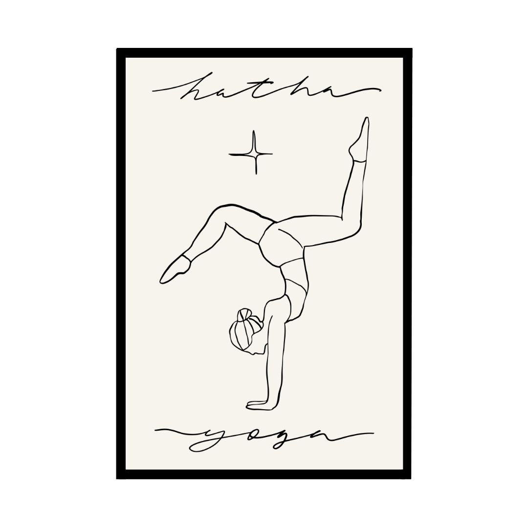 Powerful Yoga Wall Art for Strength and Determination framed