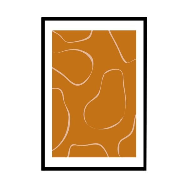 earthy Abstract Art Poster - Warm Organic Design