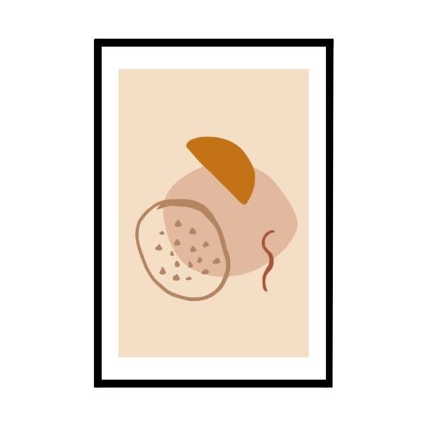 Modern organic art print with soft colours for minimalist decor.