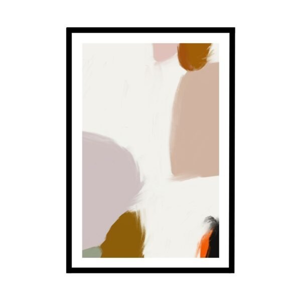 Soft pastel abstract brushstrokes in muted tones, minimalist wall art for modern spaces.