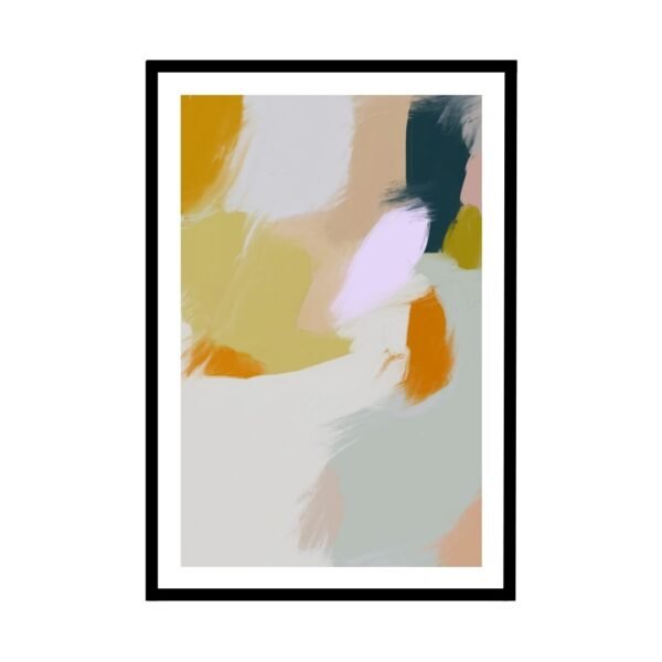 Colourful abstract design with soft hues, contemporary art for the home