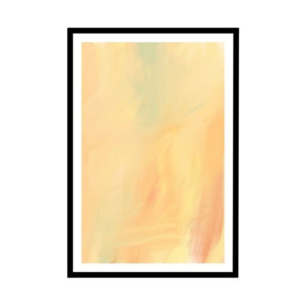 Abstract artwork featuring soft pastel colors in a framed format.