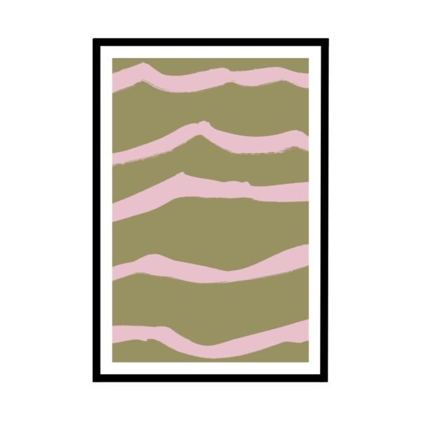 Calming pink and green stripes design for contemporary spaces