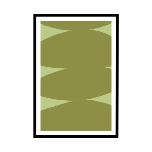 Geometric green design poster for modern decor.