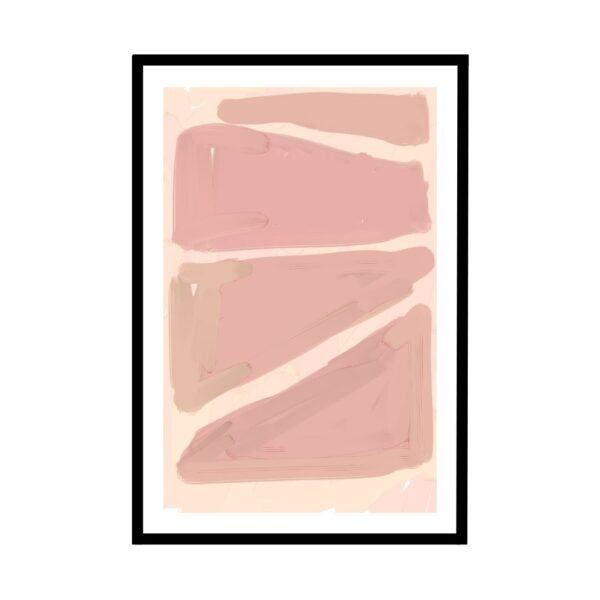 Soft pink abstract art poster for minimalist decor.