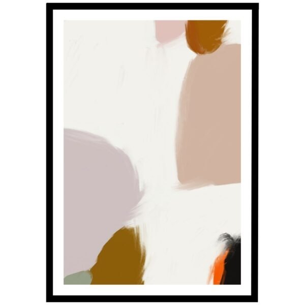 Soft pastel abstract brushstrokes in muted tones, minimalist wall art for modern spaces.